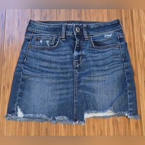 NWOT American Eagle Dark Blue Denim Mini Skirt